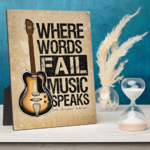 Plaque Photo Discours de musique