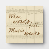 Plaque Photo Discours de musique (Devant)