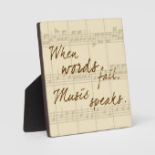 Plaque Photo Discours de musique (Recto)