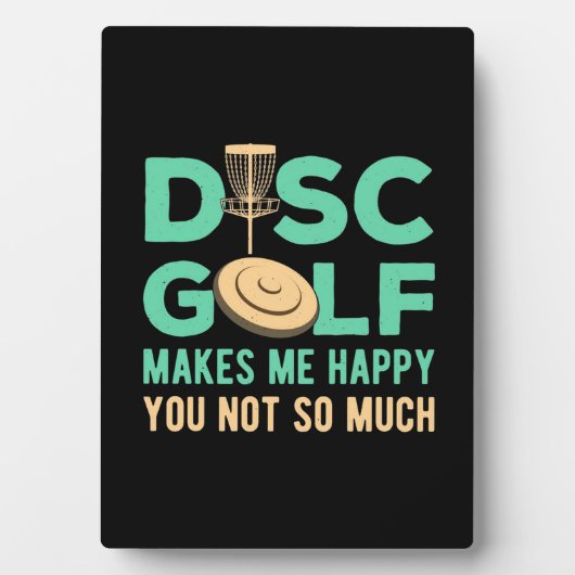 Plaque Photo Disk Golf Me Rend Heureux (Devant)