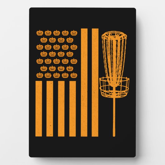 Plaque Photo Disque Golf Halloween USA DRAPEAU POUR DISCGOLF PL (Devant)
