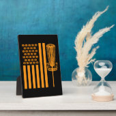 Plaque Photo Disque Golf Halloween USA DRAPEAU POUR DISCGOLF PL (Côté)