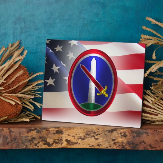 Plaque Photo District militaire de Washington (Côté)