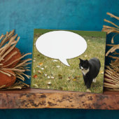 Plaque Photo Dites Quelque Chose Discours Buble Chat Fun (Côté)