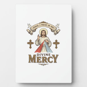 Plaque Photo Divine Mercy Jésus Gravure Vintage Chemise Religie