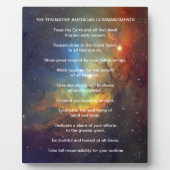 Plaque Photo Dix commandements amérindiens (Devant)