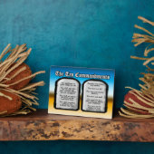 Plaque Photo Dix Commandements de la Sainte Bible, Loi de Dieu (Côté)