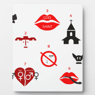 Plaque Photo dix commandements modernes