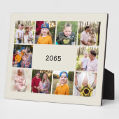 Plaque Photo Dix photos neutres Collage année en revue (Côté)