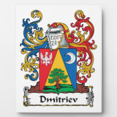 Plaque Photo Dmitriev Famille Crest (Devant)