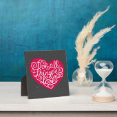 Plaque Photo Do All Things With Love Red (Insitu)