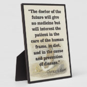 Plaque Photo Docteur du futur Edison Citation Easel (Côté)