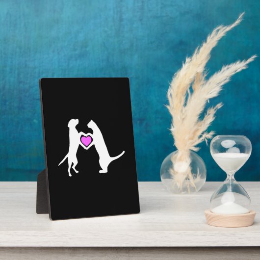 Plaque Photo Dog Cat (Côté)