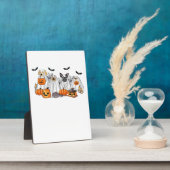 Plaque Photo Dogs in Ghost Costumes Halloween Classic T-Shirt (Côté)