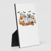 Plaque Photo Dogs in Ghost Costumes Halloween Classic T-Shirt (Côté)