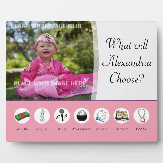 Plaque Photo Doljabi Doljanchi Dol coréen 1er anniversaire (Devant)