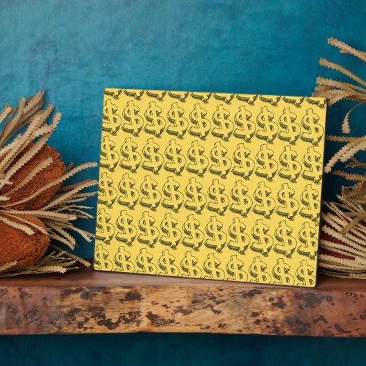 Plaque Photo dollar or (Côté)