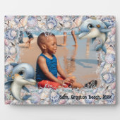 Plaque Photo Dolphins and Seashells Kids Photo Frame (Devant)