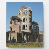 Plaque Photo Dôme de la bombe atomique, Hiroshima, Japon (Devant)