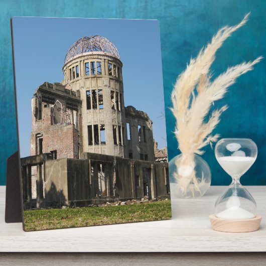 Plaque Photo Dôme de la bombe atomique, Hiroshima, Japon (Côté)