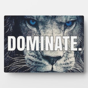Plaque Photo Dominer - Motivation Lion
