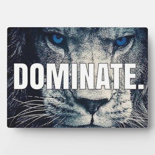 Plaque Photo Dominer - Motivation Lion (Devant)
