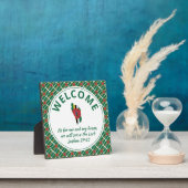 Plaque Photo DOMINICA FLAG Christian Welcome (Insitu)