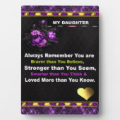 Plaque Photo Don à ma fille enceinte. Tablette (Devant)