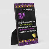 Plaque Photo Don à ma fille enceinte. Tablette (Côté)