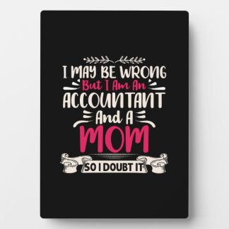 Plaque Photo Don comptable | Accoutant Et Maman