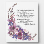 Plaque Photo Don d'appréciation de l'enseignant (Devant)