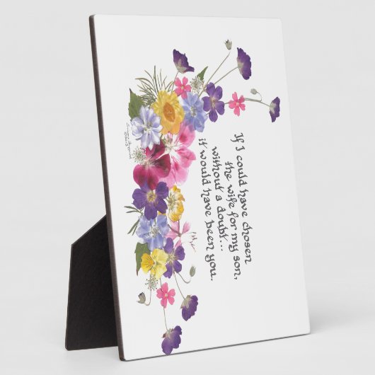 Plaque Photo Don de belle-fille (Côté)