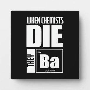 Plaque Photo Don de scientifique Chimie