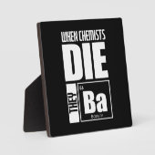 Plaque Photo Don de scientifique | Chimie (Recto)