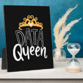 Plaque Photo Don de scientifique | Fier Data Queen (Côté)