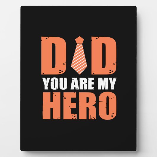 Plaque Photo Don Père | Papa Tu Es Mon Héros (Devant)