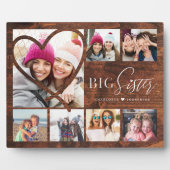 Plaque Photo Don Pour Big Sister 7 Photo Collage Woodgrain (Devant)