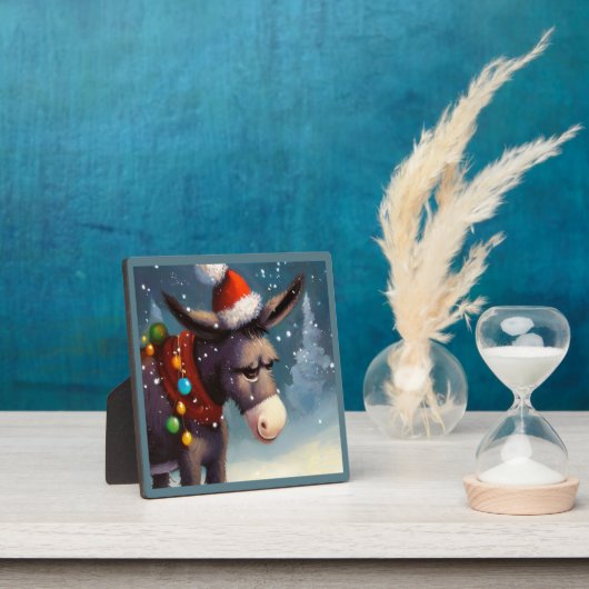 Plaque Photo Donkey de Noël 2 (Insitu)