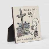 Plaque Photo Donne tout à Dieu (Recto)