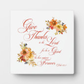 Plaque Photo Donner Merci à Lord fall aquarelle fleurie (Devant)