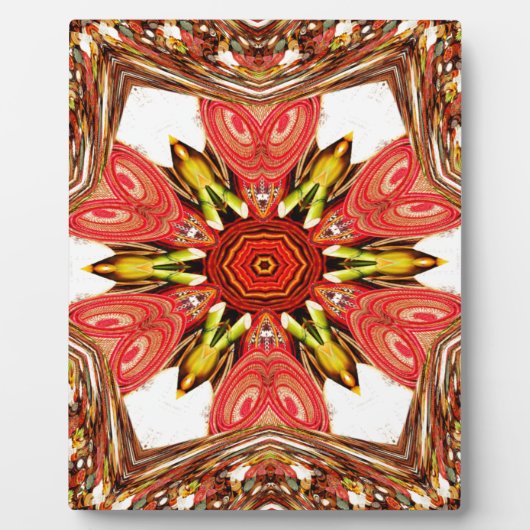 Plaque Photo Doodle Floral Art Imprimer (Devant)