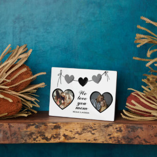 Plaque Photo Double Coeur 2 Photos Aimez Maman