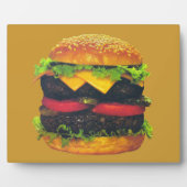 Plaque Photo Double Deluxe Hamburger au fromage (Devant)