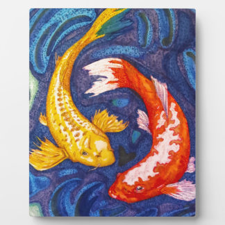 Plaque Photo Double Koi Fish