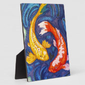 Plaque Photo Double Koi Fish (Côté)