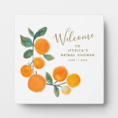 Plaque Photo Douceur de mariage rustique aux oranges aquarelle (Devant)