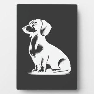 Plaque Photo Doux Dachshund Chien de Chasse Petit et Élégant