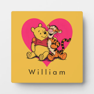 Plaque Photo Doux Winnie l'ourson et Tigger