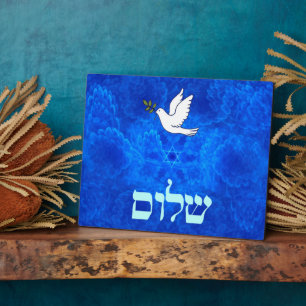 Plaque Photo Dove - Shalom