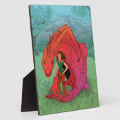 Plaque Photo Dragon Bébé Rouge (Côté)